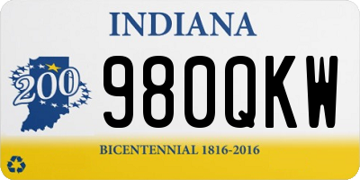IN license plate 980QKW