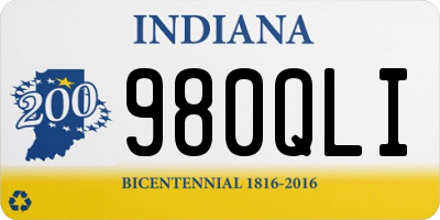 IN license plate 980QLI