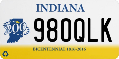 IN license plate 980QLK