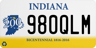 IN license plate 980QLM