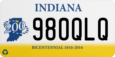 IN license plate 980QLQ