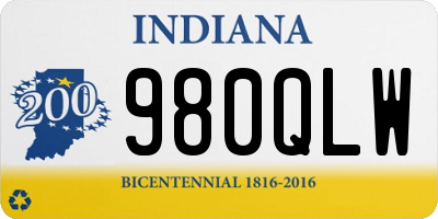 IN license plate 980QLW