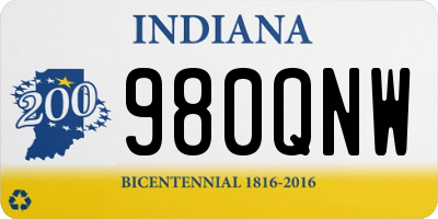 IN license plate 980QNW