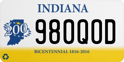IN license plate 980QOD