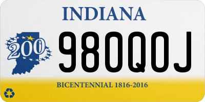IN license plate 980QOJ