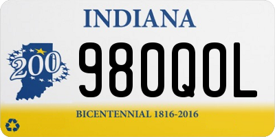 IN license plate 980QOL