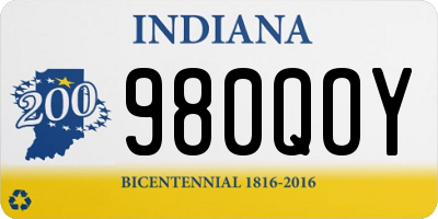 IN license plate 980QOY