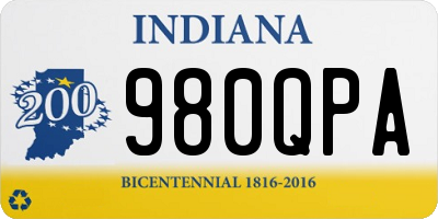 IN license plate 980QPA