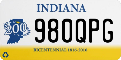 IN license plate 980QPG