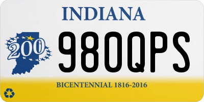 IN license plate 980QPS