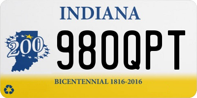 IN license plate 980QPT