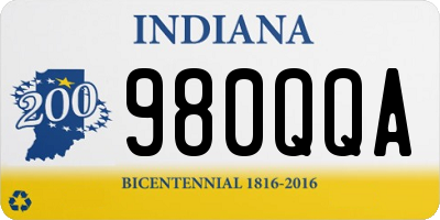 IN license plate 980QQA