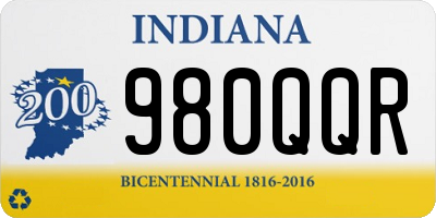 IN license plate 980QQR