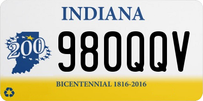 IN license plate 980QQV
