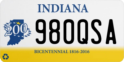IN license plate 980QSA