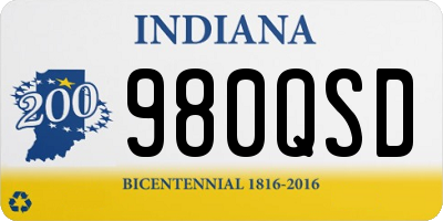 IN license plate 980QSD