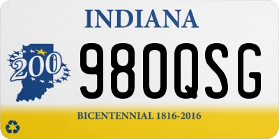 IN license plate 980QSG