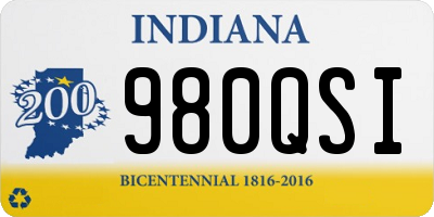 IN license plate 980QSI