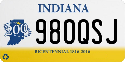 IN license plate 980QSJ