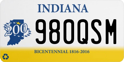 IN license plate 980QSM