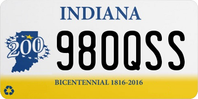 IN license plate 980QSS