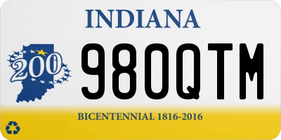 IN license plate 980QTM