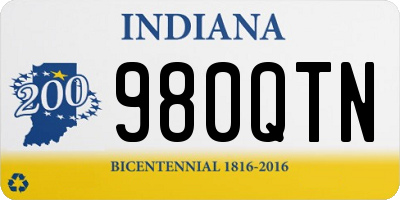 IN license plate 980QTN