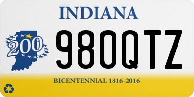 IN license plate 980QTZ