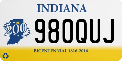 IN license plate 980QUJ