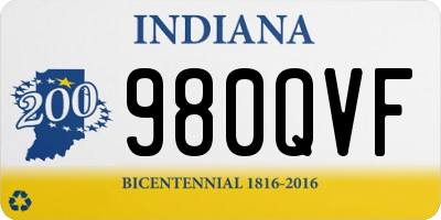 IN license plate 980QVF