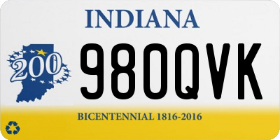 IN license plate 980QVK