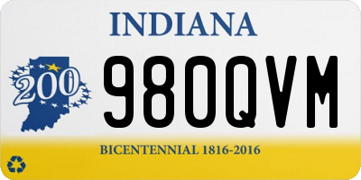 IN license plate 980QVM