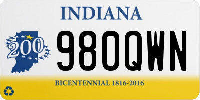 IN license plate 980QWN