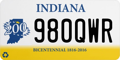 IN license plate 980QWR