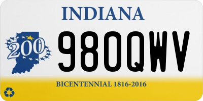 IN license plate 980QWV