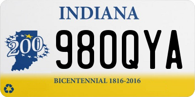 IN license plate 980QYA