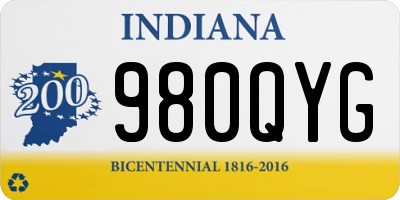 IN license plate 980QYG