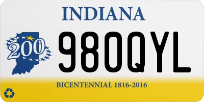 IN license plate 980QYL