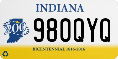 IN license plate 980QYQ