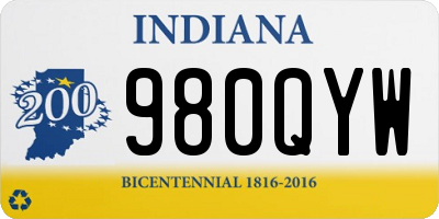IN license plate 980QYW