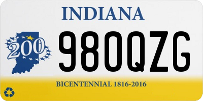 IN license plate 980QZG