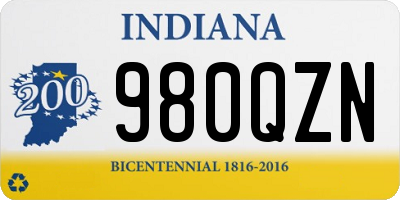 IN license plate 980QZN
