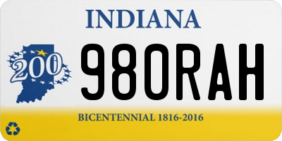 IN license plate 980RAH