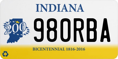 IN license plate 980RBA