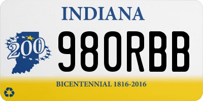 IN license plate 980RBB