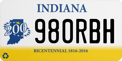 IN license plate 980RBH