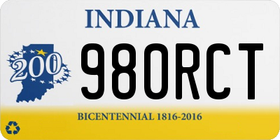 IN license plate 980RCT