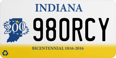 IN license plate 980RCY