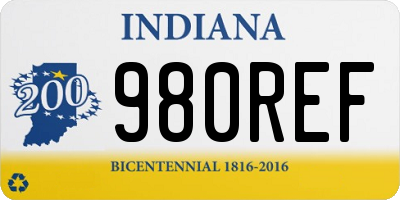 IN license plate 980REF