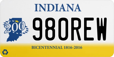 IN license plate 980REW